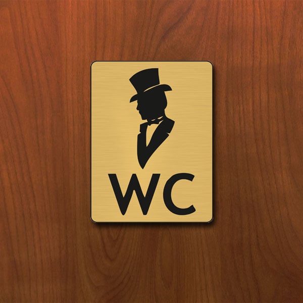 Табела WC мъже 140x100мм месинг