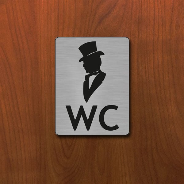 Табела WC мъже 140x100мм сатен