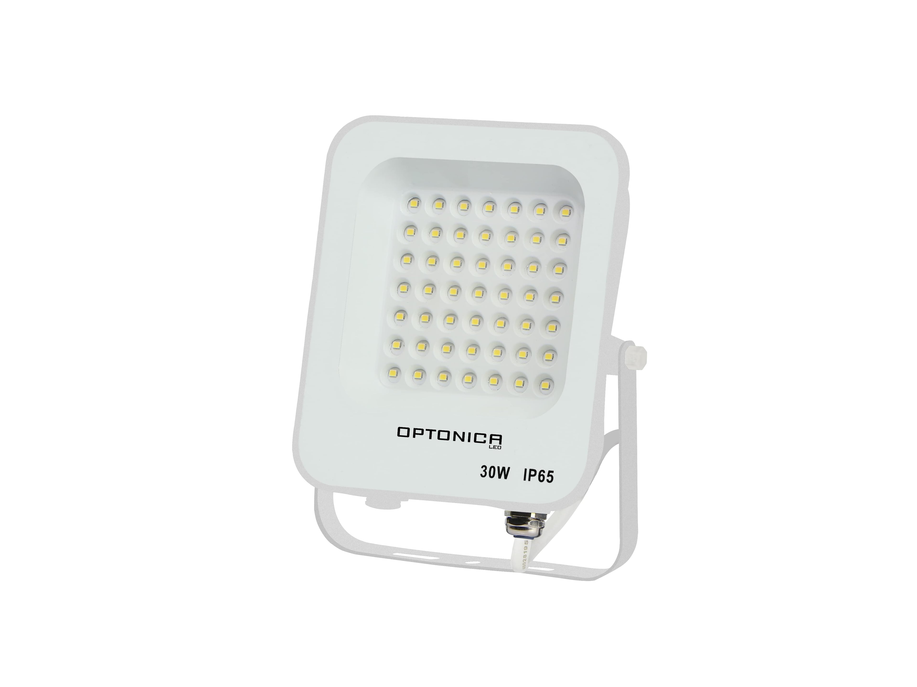 LED прожектор Optonica бял 30W IP65 2700K