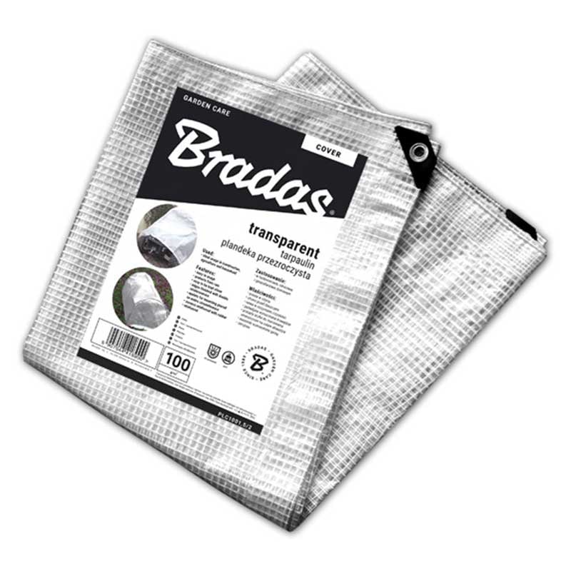 Подсилено платнище Bradas Leno Cristal 100г/м2 /3x4м/Прозрачно