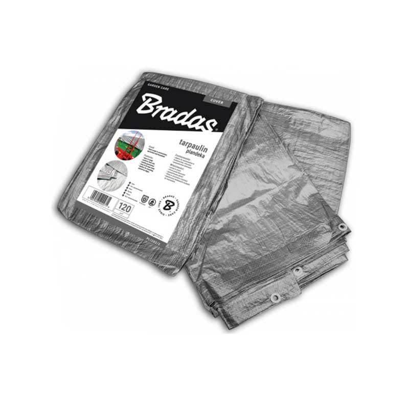 Подсилено платнище Bradas 120г/м2 /2x3м/Сиво