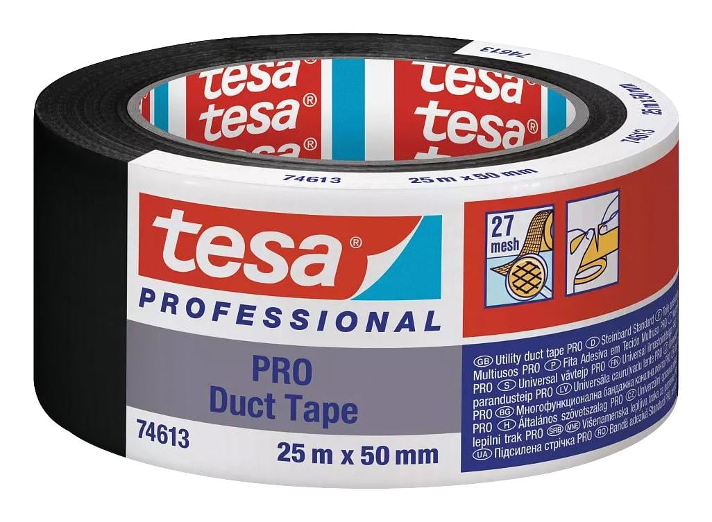 Хоби лента Tesa Professional черна 25м x 50мм