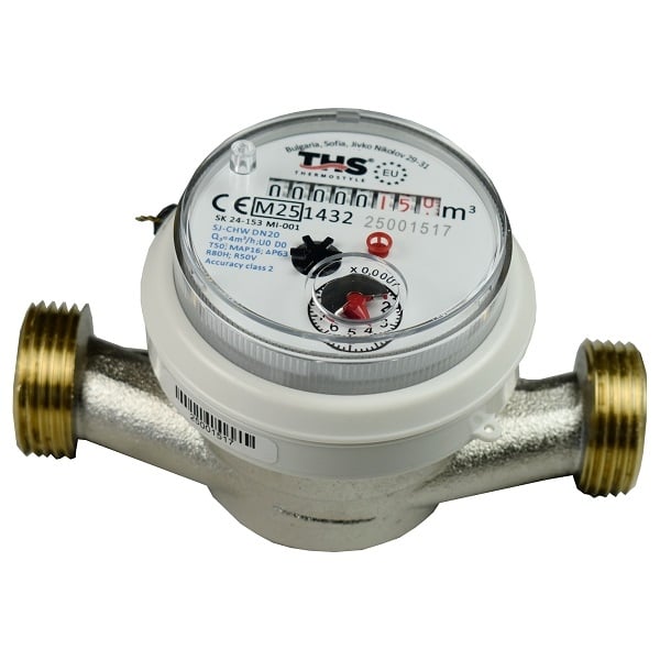 Едноструен водомер за студена вода THS 1/2'' Q3-2.5m3/h