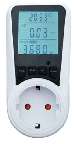 Измервател на мощност двойна тарифа Commel 16A 3680W 230V