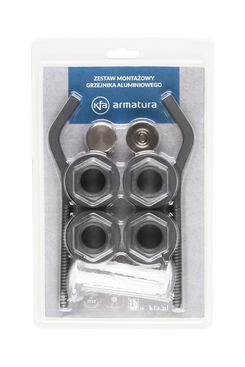 Сет за алуминиев радиатор KFA 1x1/2'' графит