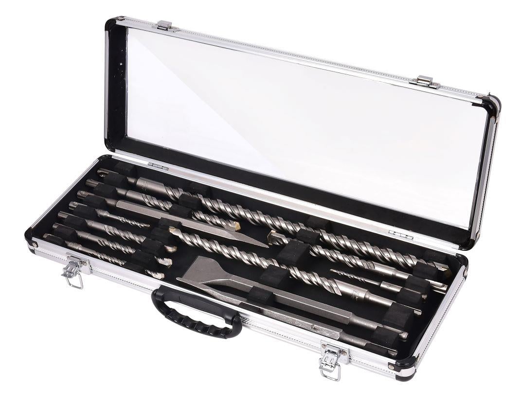 Комплект свредла и длета Tactix SDS-plus ø5-18мм / 11 части