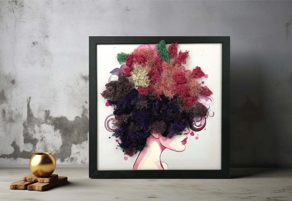 Картина със скандинавски мъх MH0001 / 35x35см