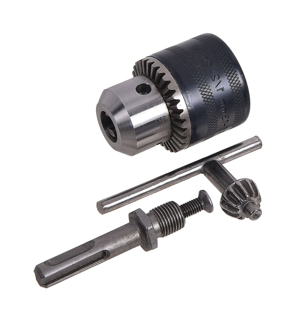 Патронник за бормашина Tactix 1/2" 13мм с ключ + адаптор SDS-plus