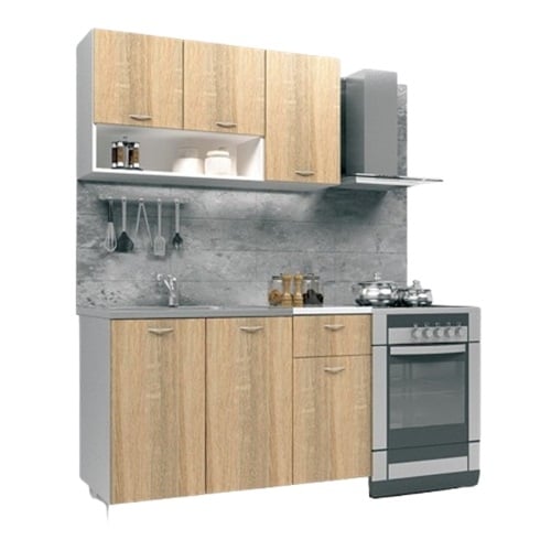 Кухня без термоплот Bertha Дъб Санома 120 см