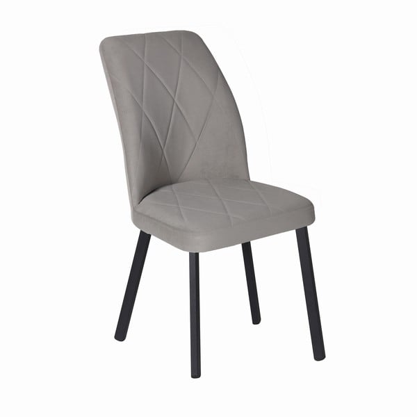 Трапезен стол Vika светлосив / черен