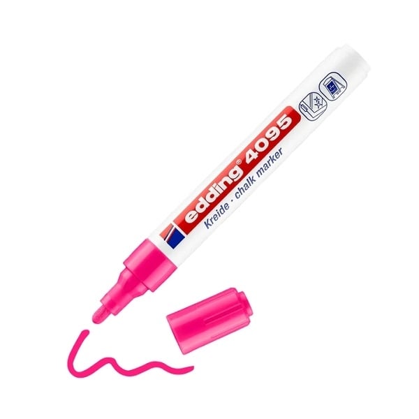 Тебеширен маркер Edding 4095 розов неон