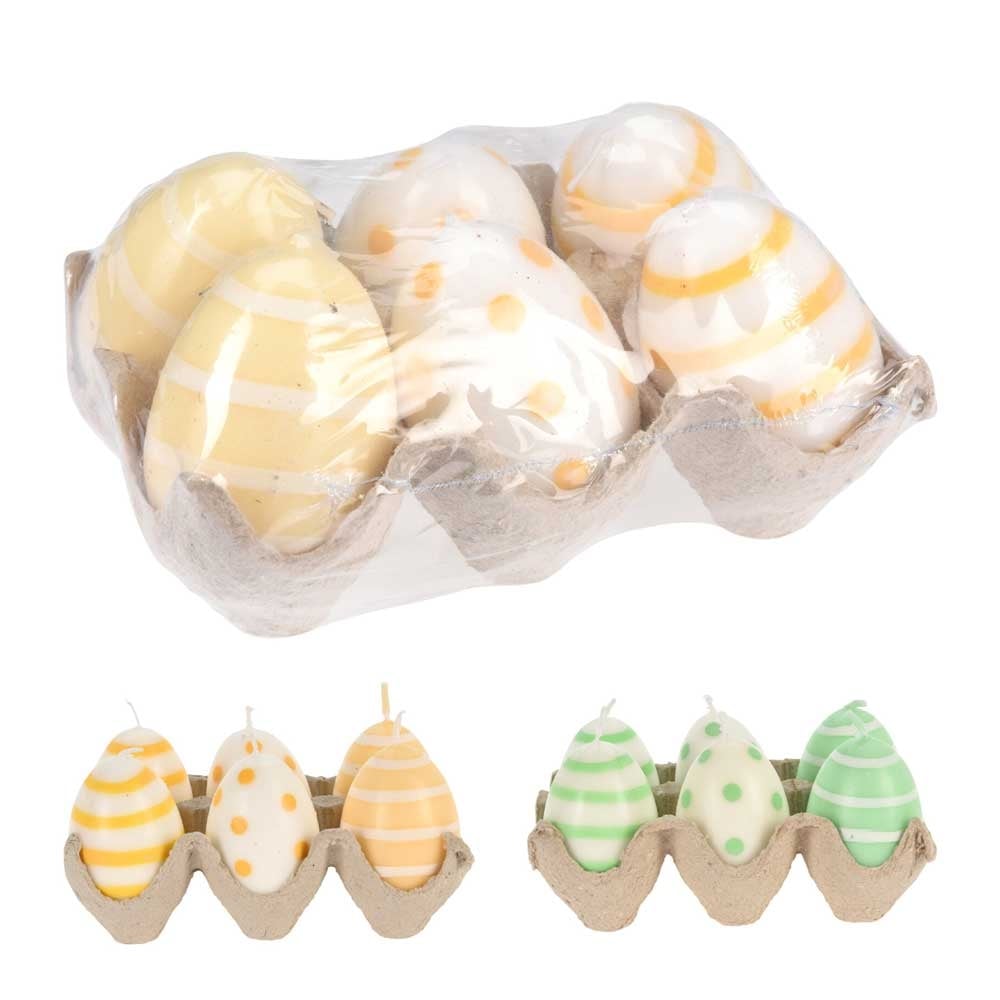 Комплект Великденски яйца 4х4х6см 6 броя