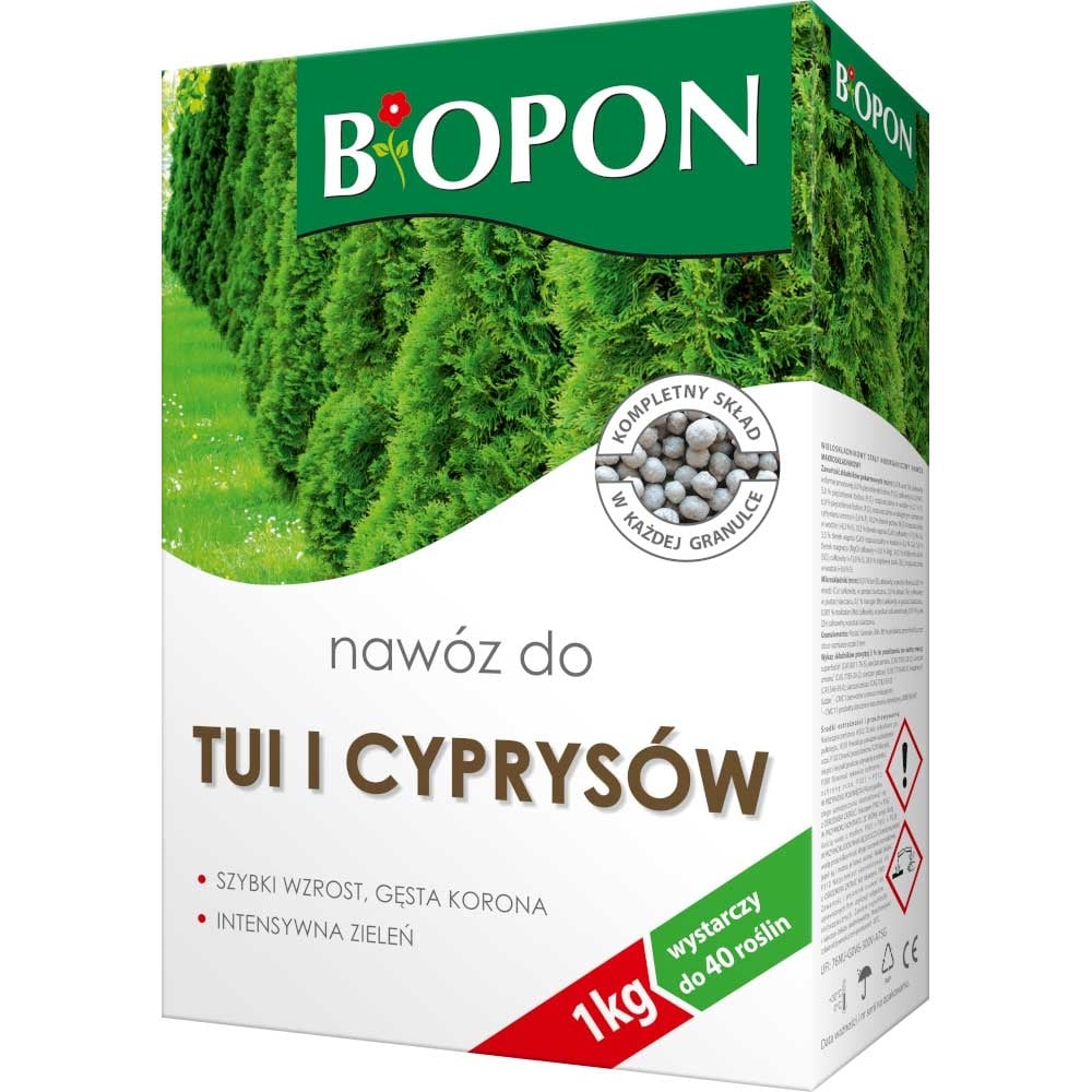 Гранулиран тор за туи и кипариси Biopon 1кг