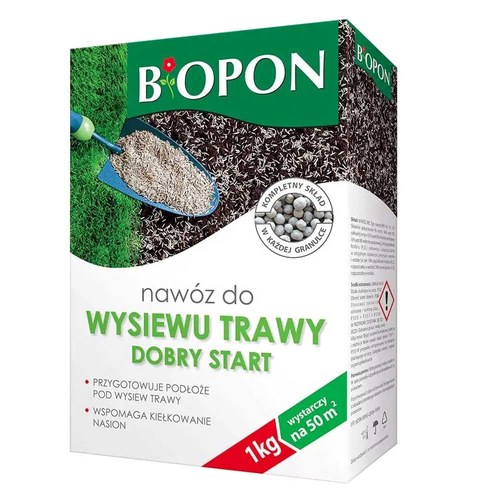 Гранулиран тор за сеитба на трева Biopon Добър старт 1кг