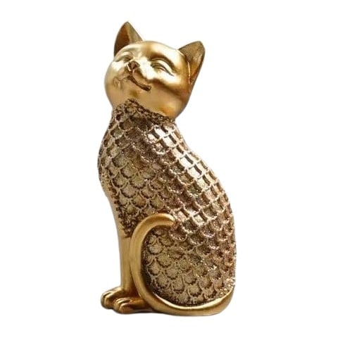 Коте за декорация 31325 злато 14,5см