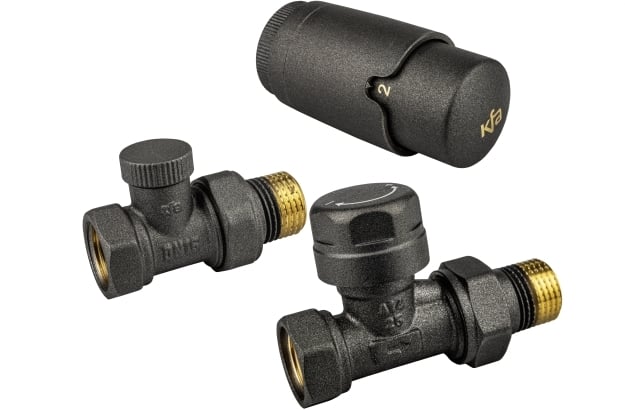 Прав радиаторен сет KFA Komfort Pro 1/2'' графит
