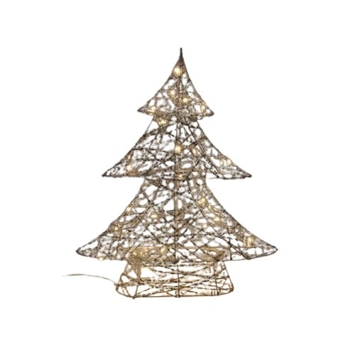 Коледна светеща елха 30 Мicro LED 33x9x40 см