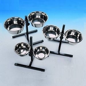 Метални купи на стойка 2x2.8 л