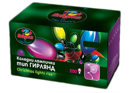 Гирлянд 200 разноцветни оризови лампички Rice 5мм